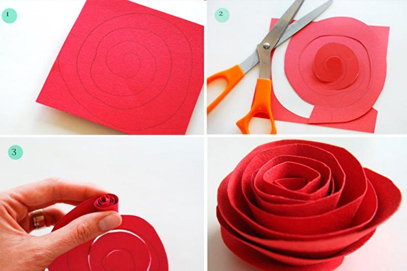 DIY spirale rose en papier