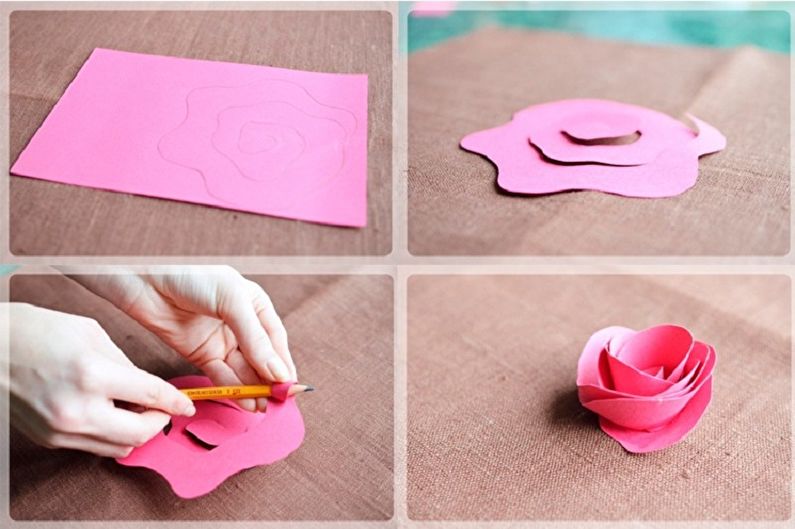 DIY spirale rose en papier