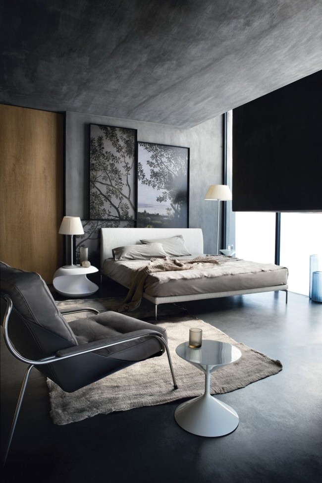 Le mobilier de la chambre moderne est magnifiquement conçu