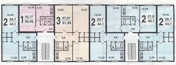 plan d'un étage typique d'une maison de la série K-7