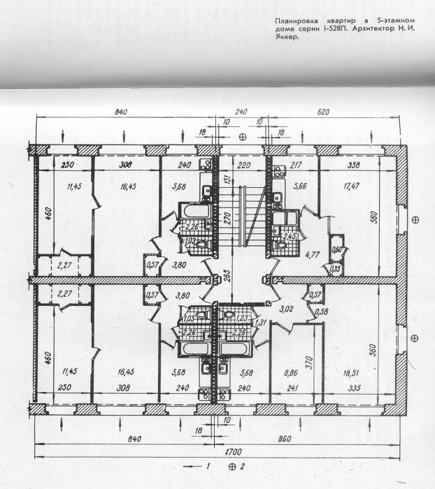 plan d'étage Khrouchtchev série 528