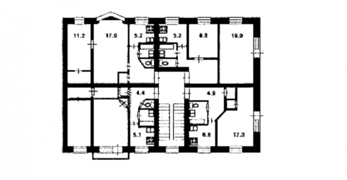 plan d'étage Khrouchtchev série 528