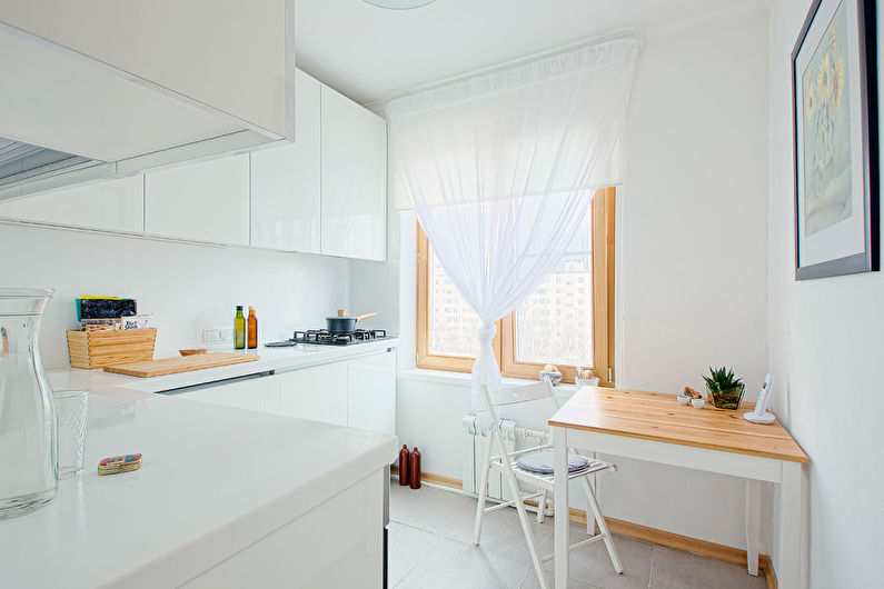 Cuisine 7 m²  dans le style du minimalisme - Design d'intérieur