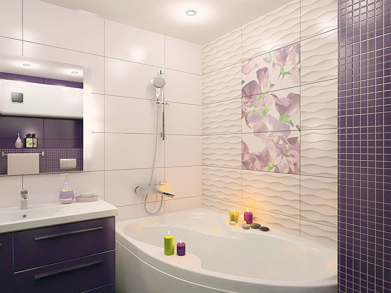 Design d'intérieur de salle de bain 3 m².  - Photo