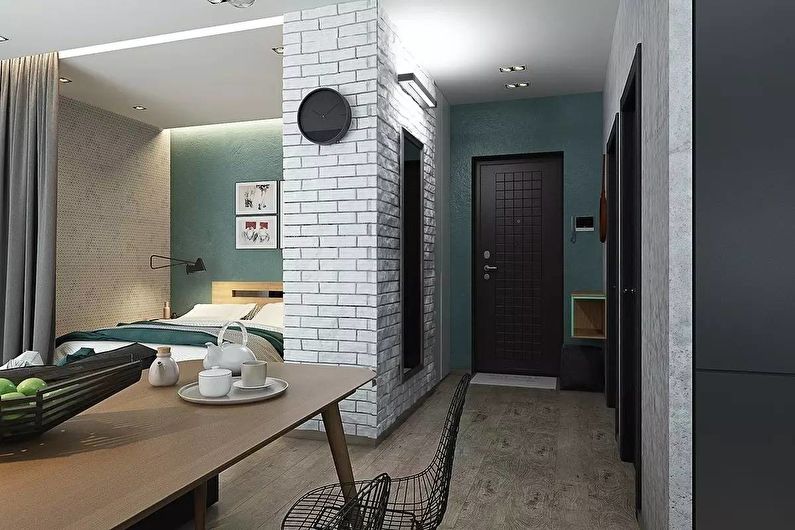 Conception élégante d'un appartement d'une pièce de 40 m².
