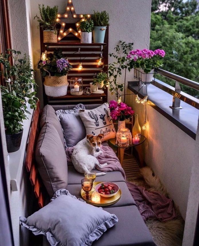 balcon ouvert confortable