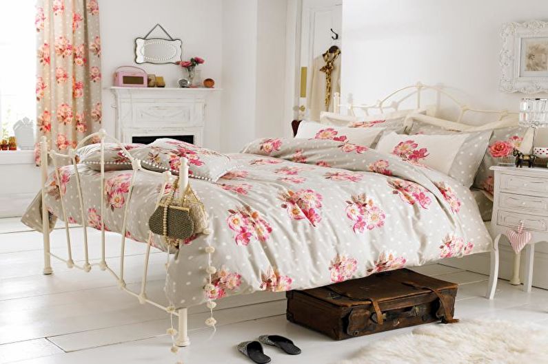 Chambre à coucher - Conception d'appartement de style provençal