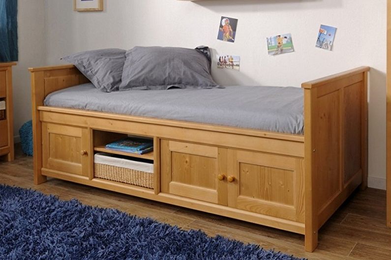 Types de lits simples - Lit simple avec tiroirs