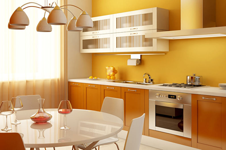 La combinaison de couleurs à l'intérieur de la cuisine - Des combinaisons chaleureuses