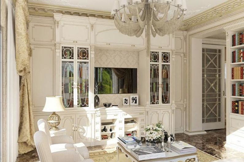 Salon dans une maison de campagne de style provençal - Architecture d'intérieur
