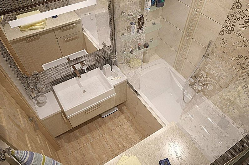 Conception de salle de bain 2 m²  - Finition du sol