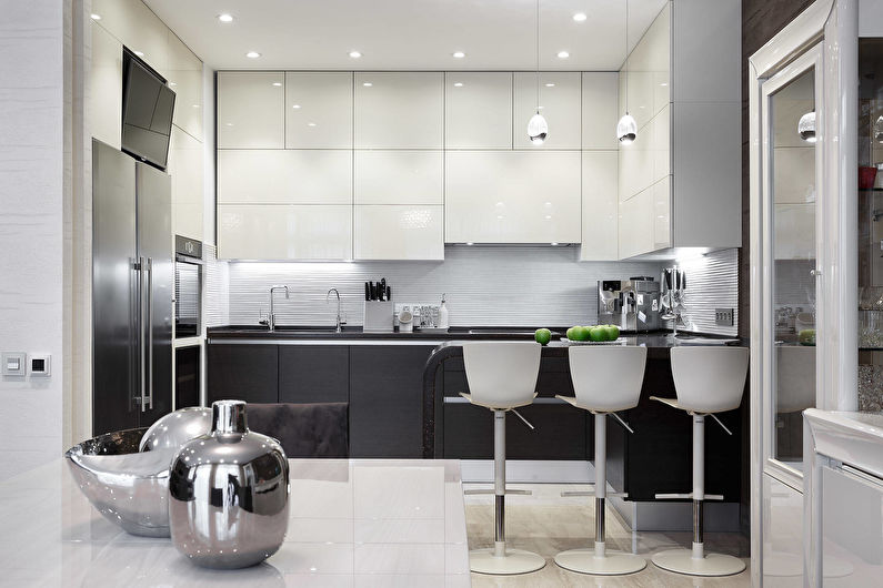 Cuisine 11 m²  dans un style moderne - Design d'intérieur