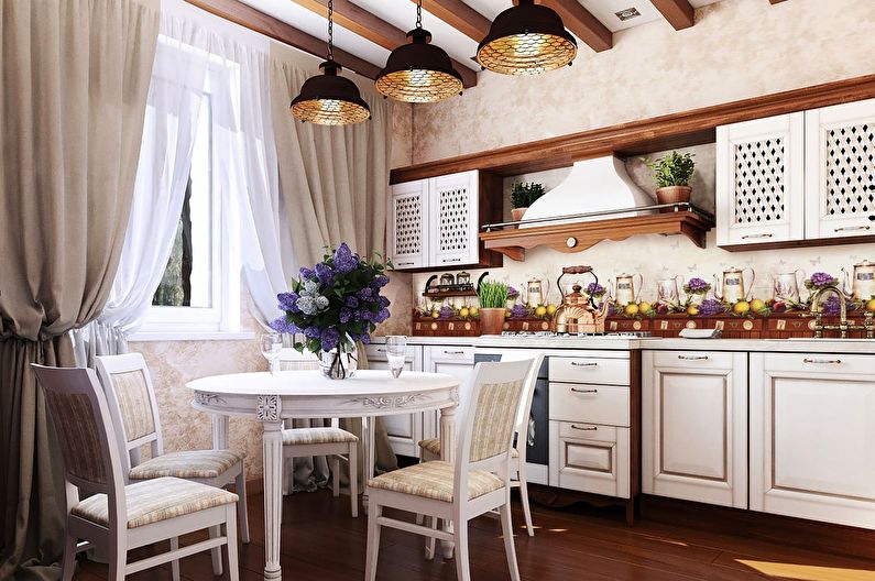 Cuisine 11 m²  Style provençal - Décoration d'intérieur