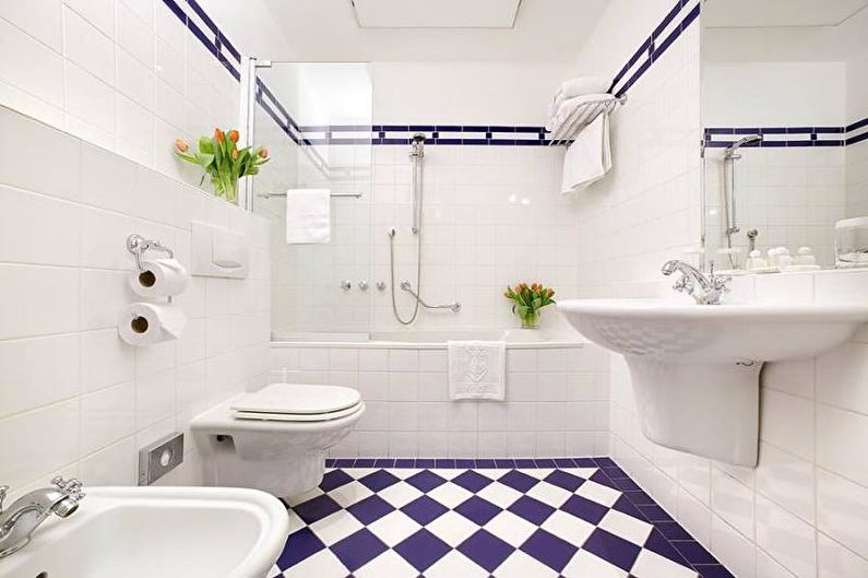 Combinaisons de couleurs à l'intérieur de la salle de bain - Salle de bain blanche