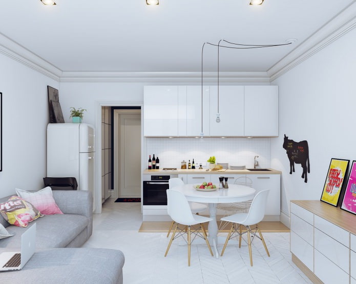 Aménagement intérieur d'un petit appartement de 24 m².  m.