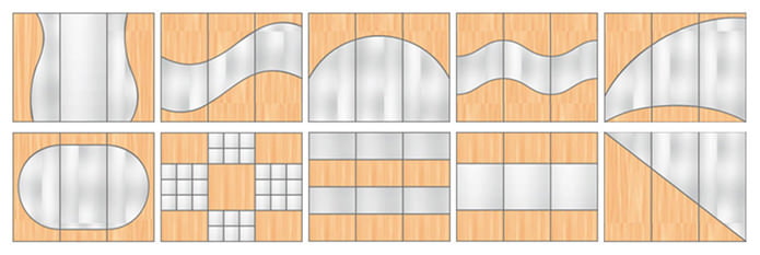 options pour combiner les façades de l'armoire