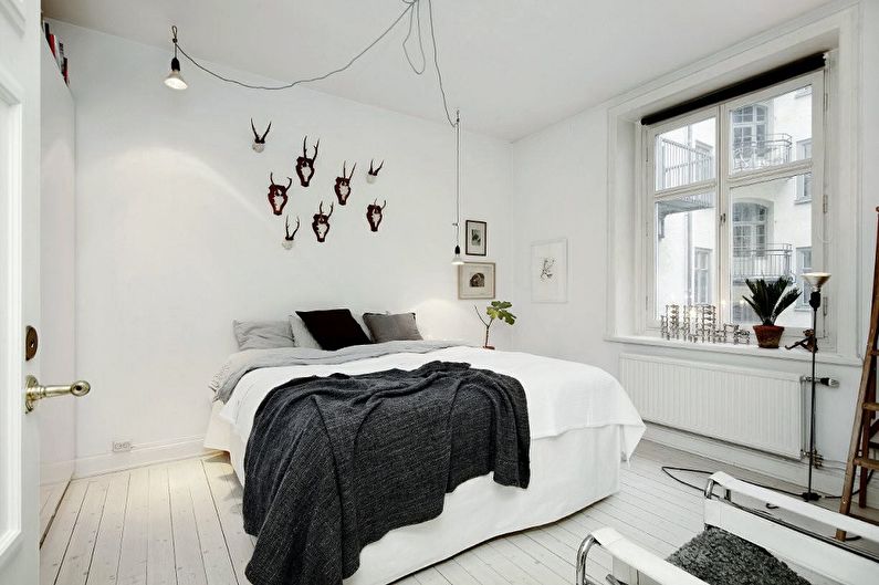 Conception de la chambre 9 m²  dans le style scandinave