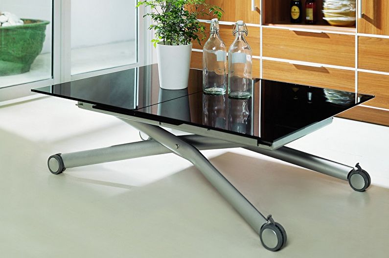 Types de tables basses en verre - Selon le design