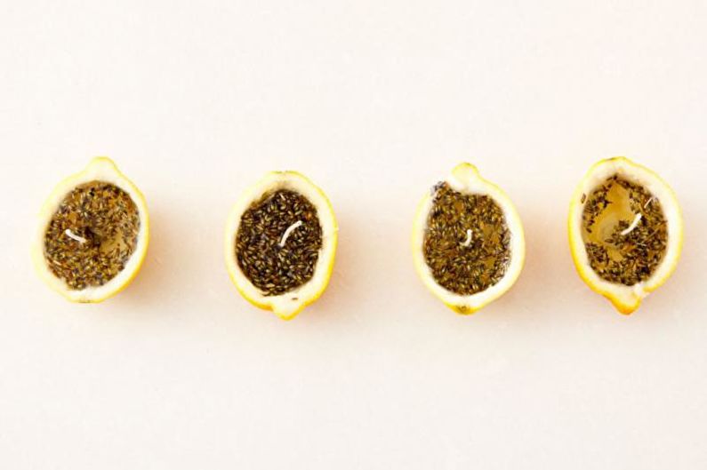 Bougie au citron - Bougies décoratives DIY
