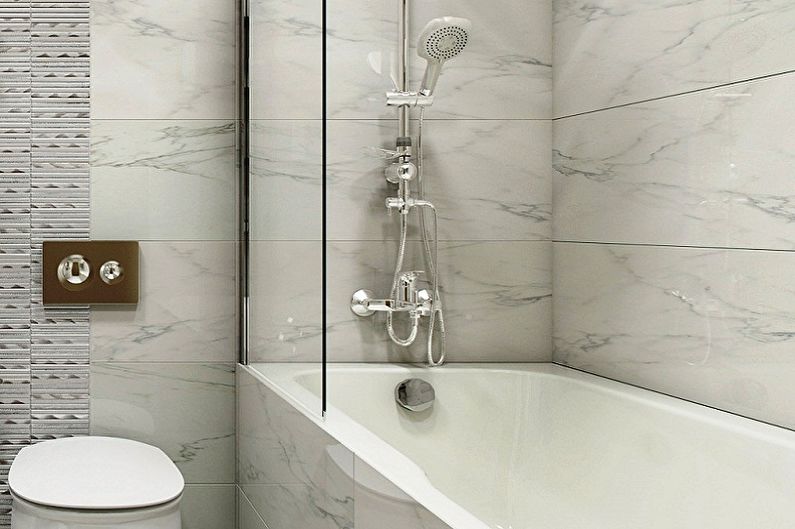 Salle de bain grise 3 m²  - Design d'intérieur
