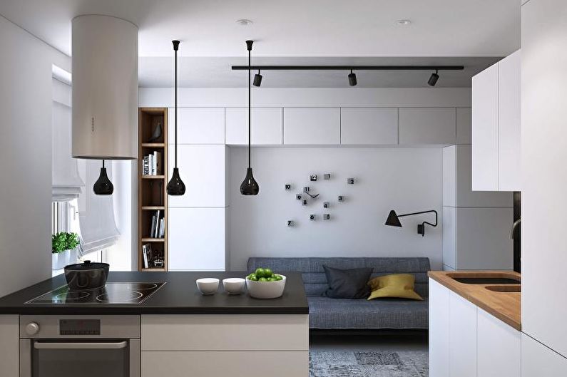 Cuisine 14 m²  dans un style moderne - Design d'intérieur