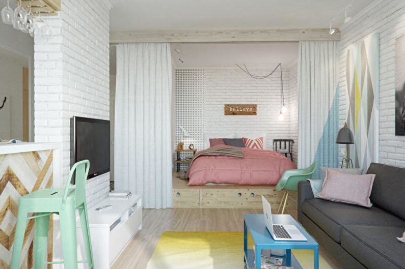 Petit appartement de style scandinave - Design d'intérieur