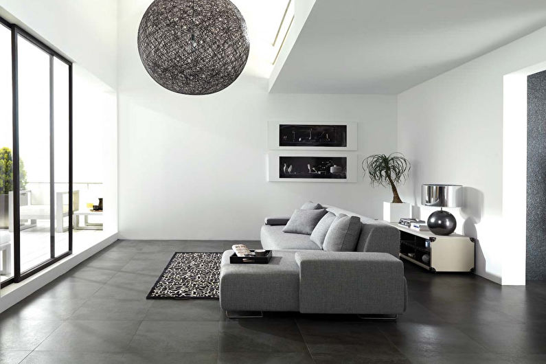 Plafond pour un lustre de vos propres mains - Style minimalisme