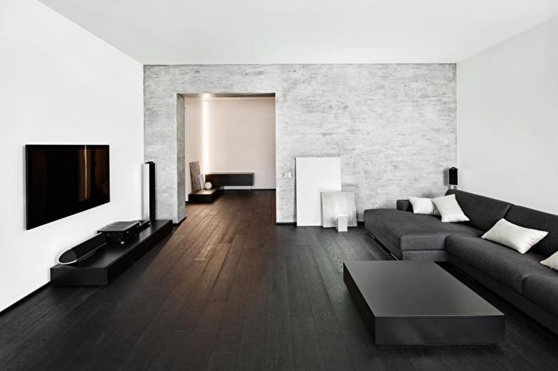 Design d'intérieur de salon dans le style du minimalisme - photo