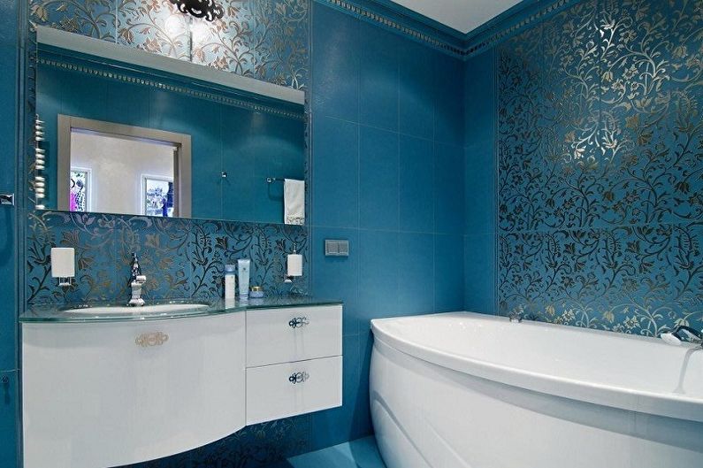 Salle de bain Art Déco Bleu - Design d'intérieur
