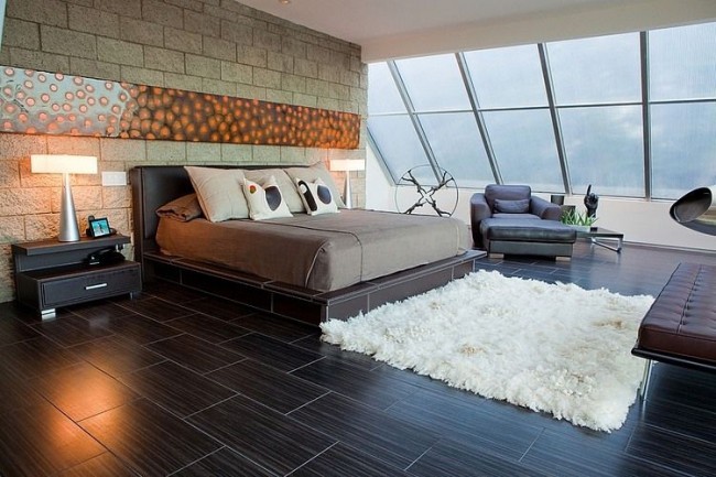 Le design de la chambre à coucher moderne implique audace et originalité