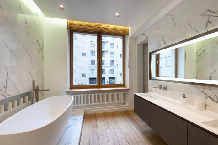 décoration de salle de bain dans le style du minimalisme