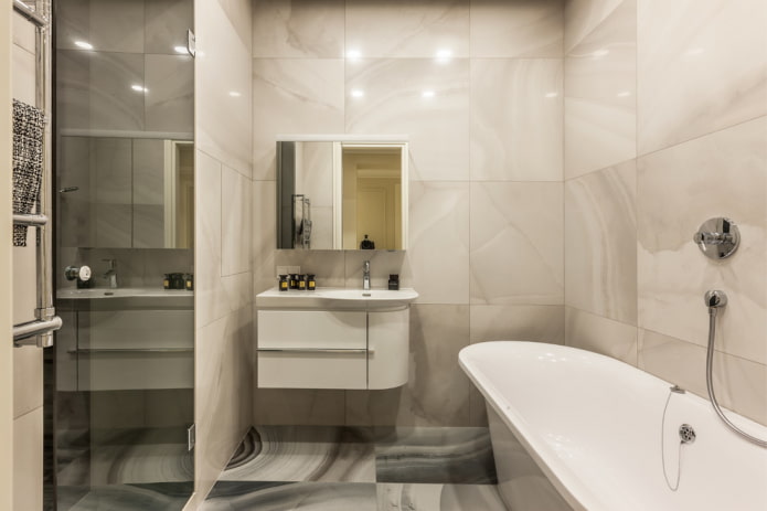 ameublement de salle de bain dans le style du minimalisme