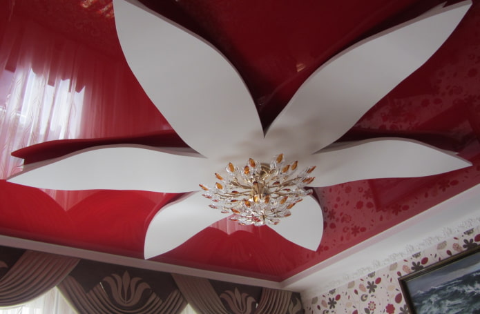 structure de plafond bouclée en forme de fleur