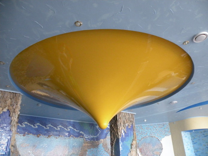 structure de plafond bouclée en forme de cône