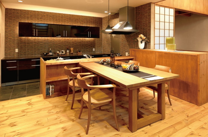 intérieur de cuisine de style japonais