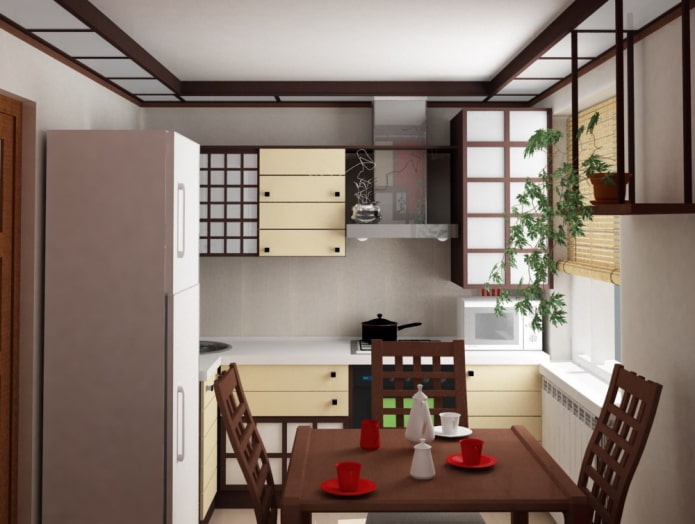 intérieur de cuisine de style japonais