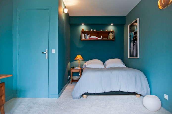 finition chambre turquoise