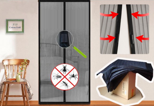 Comment se débarrasser des mouches dans la maison.  Une invention récente qui bat des records de vente - un rideau avec des aimants pour les portes d'entrée d'une maison privée