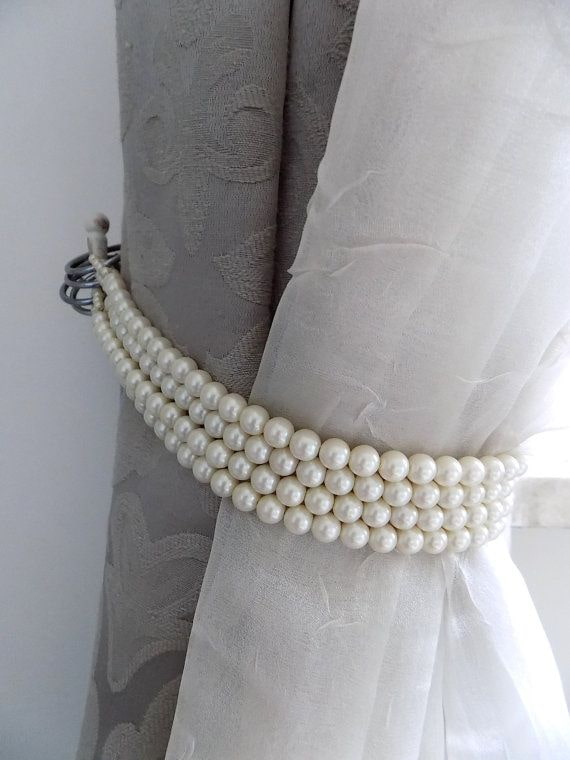 rideaux avec des perles