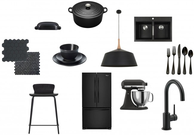 11 idées de noir mat pour la décoration et les accessoires de cuisine
