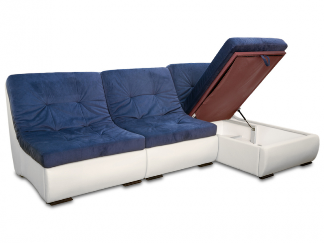 Canapé-lit d'angle avec système de rangement