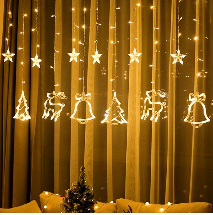 lampes en forme d'arbre de Noël et d'élan