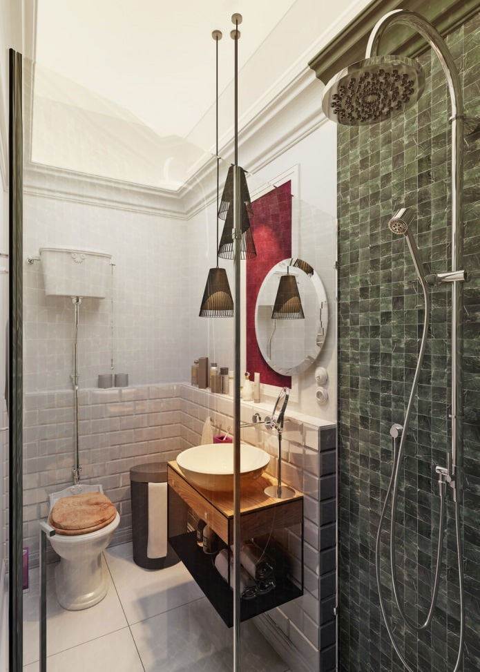 salle de bain à l'intérieur de l'appartement 15 m².  m.