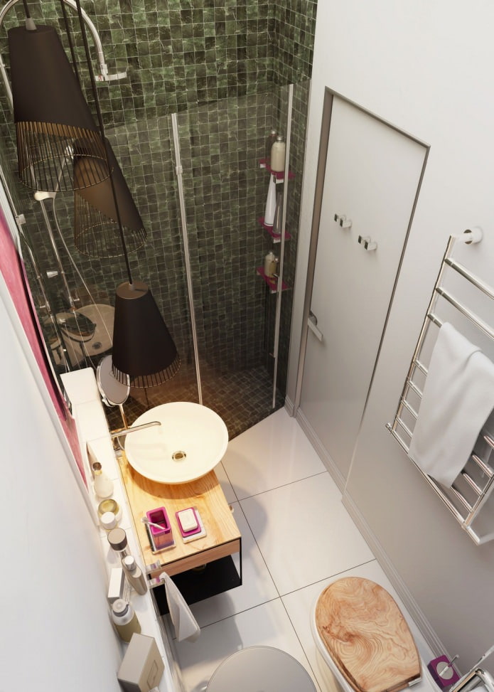 salle de bain à l'intérieur de l'appartement 15 m².  m.