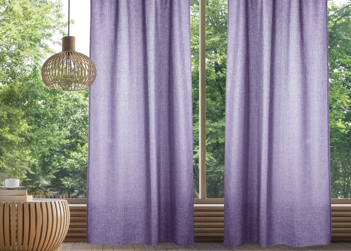 tapis de rideaux lilas