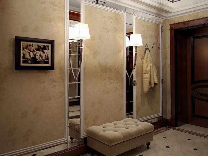 plâtre de couloir dans un style classique